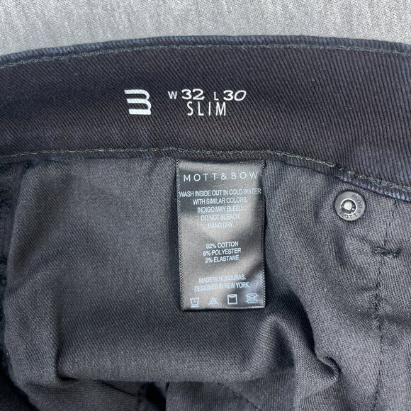 Mott & Bow Slim Jay Ryns Jeans Mens 32x30 (Fits 33x30) Black Stretch Denim - Picture 10 of 16